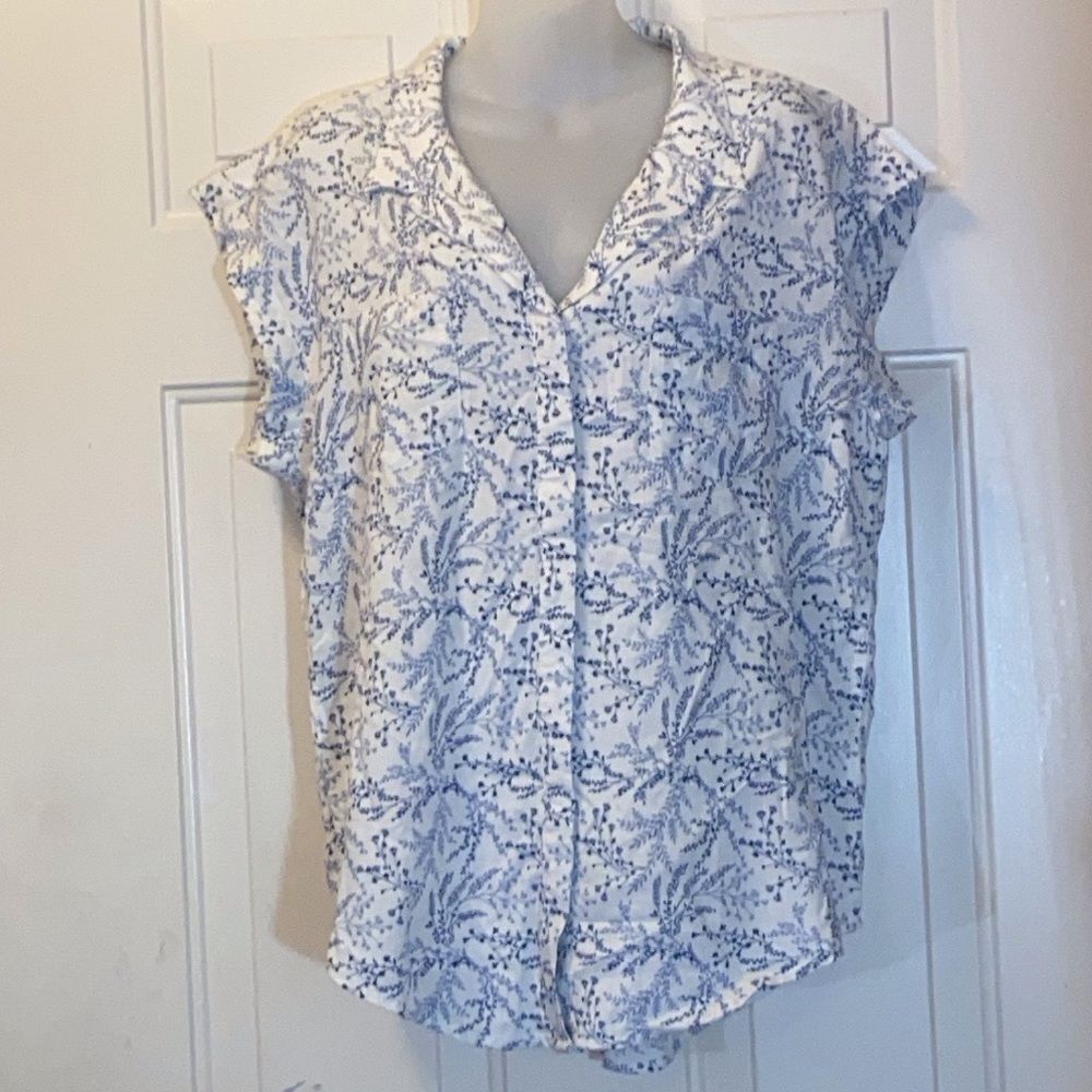 Floral Print Women's Top Size L